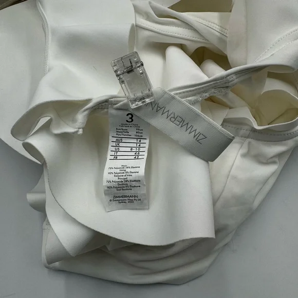 Zimmermann White Ruffled One Piece Swimsuit - Picture 11 of 16